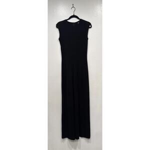 Norma Kamali Wide Leg Jumpsuit Women’s Size Small Black Sleeveless Minimalist